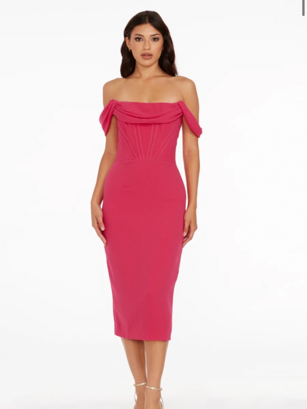Dress the Population Vickie Dress - small, begonia
